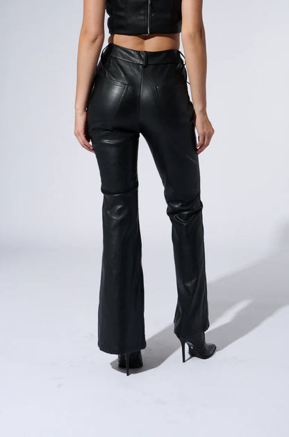 Vanta - Pants lace-up leather