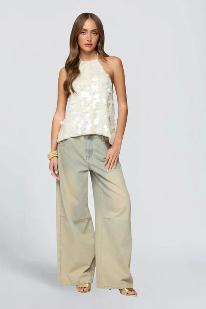 Liora - Top sequin halter