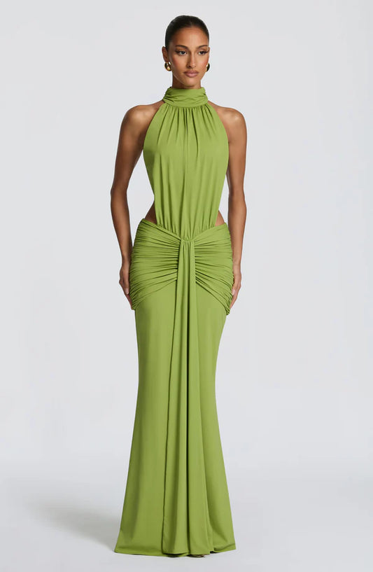 Delgery - Dress olive sculpt